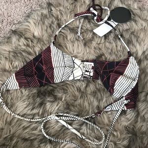 Amuse Society tie up bikini top